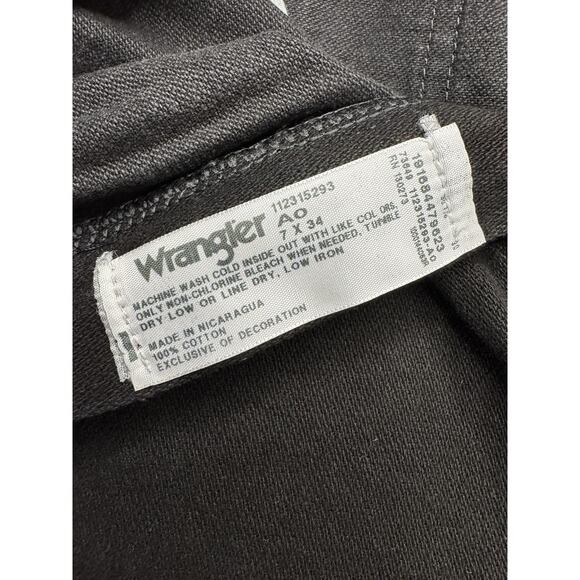 NWT Wrangler Womens Cowboy Cut Jeans 7x34 Black 14MWZ Natural Rise Slim Tapered - Picture 11 of 12